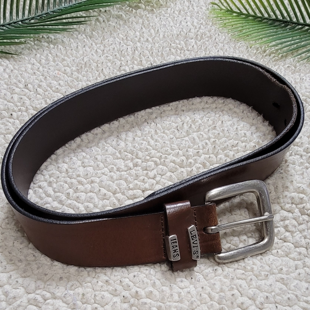 Levis Jean Brown Leather Belt - Picture 6 of 7